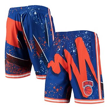 Men's Mitchell & Ness Blue New York Knicks Hardwood Classics 1991 Hyper Hoops Swingman Shorts Mitchell & Ness