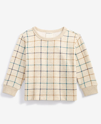 Baby Boys Plaid Long-Sleeve T-Shirt, Created for Macy's First Impressions