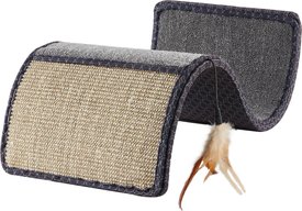 SmartyKat Scratch Scroll Cat Scratcher with Feather Toy, Color Varies Smartykat