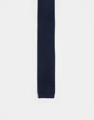 French Connection knit tie in marine French Connection