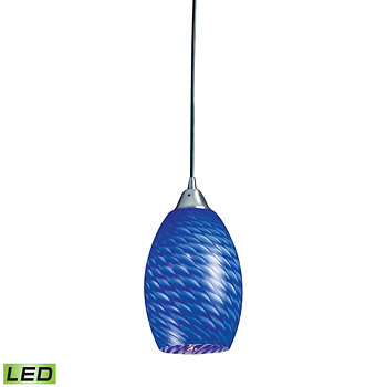 1 световая подвеска из сатинированного никеля с сапфировым стеклом - светодиодная мощность до 300 люмен (эквивалент 25 Вт) Macy's