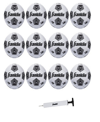 Футбольные мячи для соревнований, размер 5, 100 шт., упаковка из 12 шт., спущенная насосом Franklin Sports