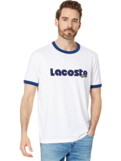 Short Sleeve Regular Fit Tee Shirt w/ Large Lacoste Wording Lacoste