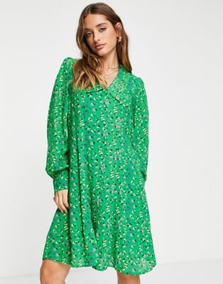 Ярко-зеленое платье мини с v-образным вырезом Y.A.S. Y.A.S
