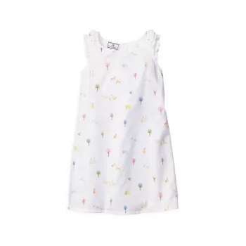 Детские, маленькие девочки и усилители; Ночная рубашка Амели Mo Easter Gardens для девочек Petite Plume