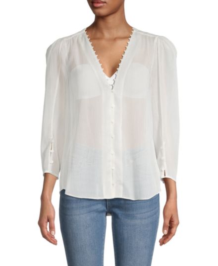 Блуза Kimberly с объемными рукавами L'AGENCE