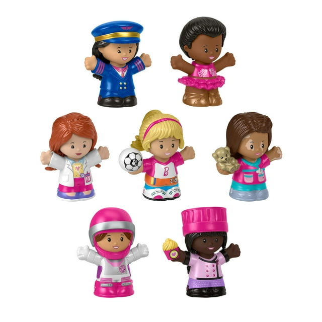 Fisher-Price Little People Barbie You Can Be Anything Figure Pack, 7-Piece Toddler Toy Little People