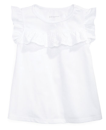 Рубашка с рюшами и рюшами для новорожденных девочек, созданная для Macy's First Impressions