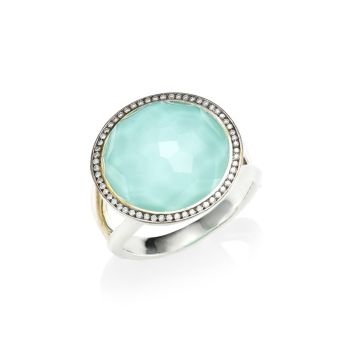 Silver Rock Candy® Diamond, Turquoise Doublet & amp; Серебряное кольцо Ippolita