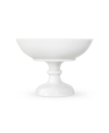 Белая рифленая чаша на ножке 6 дюймов Royal Copenhagen