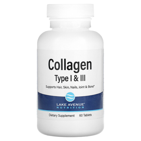 Гидролизованный Коллаген Тип I и III - 3000 мг - 60 таблеток - Lake Avenue Nutrition Lake Avenue Nutrition