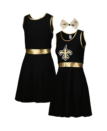 Women's Black New Orleans Saints Game Day Costume Dress Set Jerry Leigh
