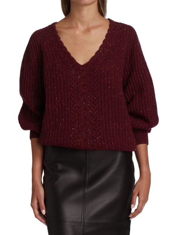 Свитер-пуловер из смесовой шерсти CO