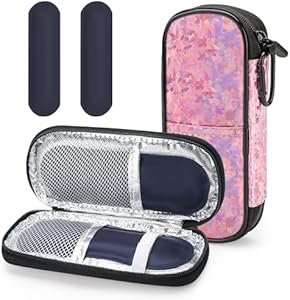 MOSLA Insulin Cooler Travel Case with 2 Reusable Ice Packs for Insulin Pen Portable Medical Cooler Bag for Diabetes and Other Diabetic Supplies for The Daily Life and Trip MOSLA