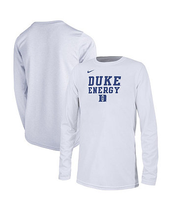 Белая футболка Big Boys Duke Blue Devils 2024 On Court Bench Energy Nike