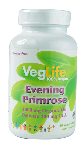 Масло примулы вечерней VegLife — 1000 мг — 60 веганских мягких капсул VegLife