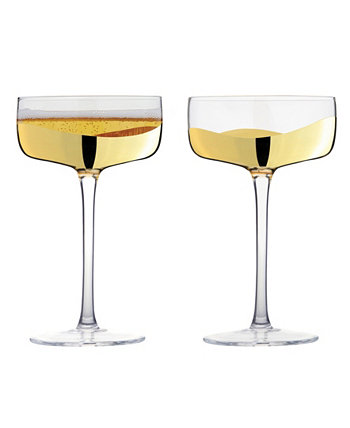 Wave Champagne Coupes, Set of 2 Anton Studio Designs