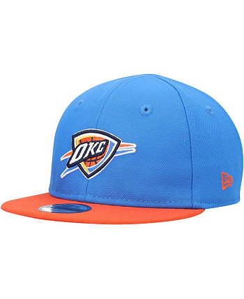 Детская унисекс синяя, оранжевая регулируемая кепка Oklahoma City Thunder My 1St 9Fifty New Era