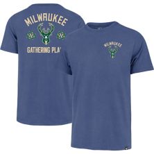 Мужская синяя футболка Milwaukee Bucks 2022/23 City Edition '47 Backer Franklin Unbranded