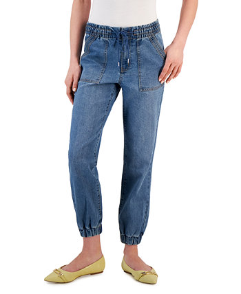 Женские джинсовые брюки-джоггеры без застежек с эластичной манжетой Tinseltown