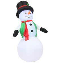 Sunnydaze Holly Jolly Snowman Inflatable Decoration Sunnydaze Decor