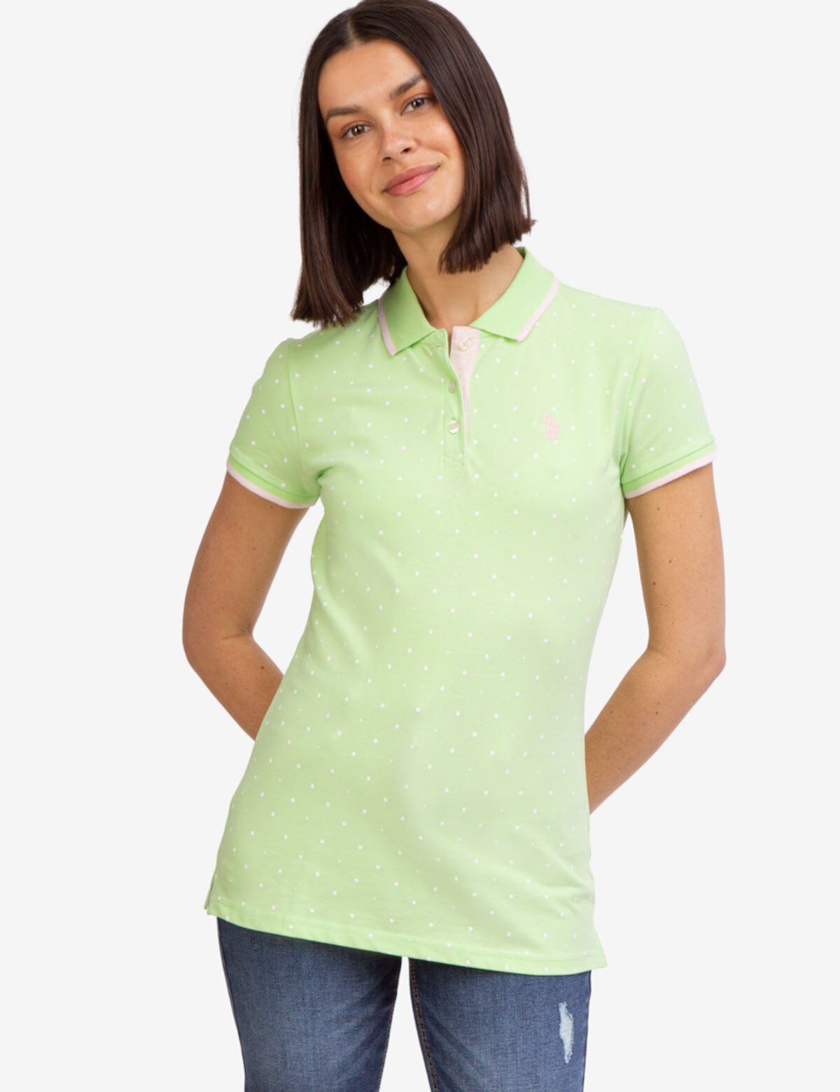 Женская рубашка-поло в горошек U.S. POLO ASSN. U.S. POLO ASSN.
