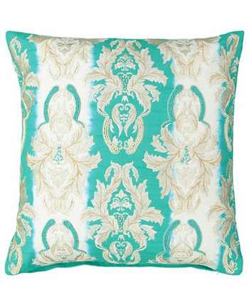 Подушка с вышивкой Aqua Collection Fleur De Lis, 18 x 18 дюймов Mod Lifestyles