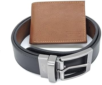 Levi Strauss Signature Reversible Leather Belt & Wallet for Men | Best Gift for Men | Cinturon Cartera Regalo Hombre Levi Strauss Signature Gold