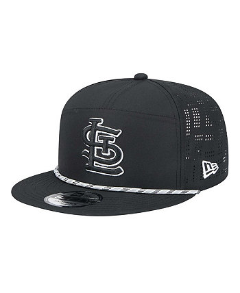 Men's Black St. Louis Cardinals Laser Cut 9FIFTY Snapback Hat New Era