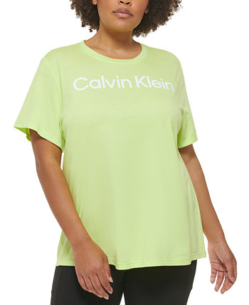 Плюс размер Футболка с коротким рукавом и логотипом Calvin Klein