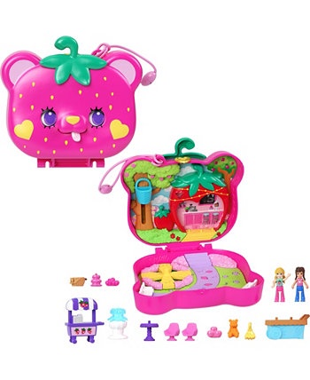 Куклы и игровой набор, игрушки для путешествий, компактная нашивка соломенного мишки Polly Pocket
