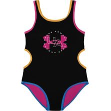 Girls 7-16 Under Armour Neon Trimmed One-Piece Cutout Swimsuit Under Armour
