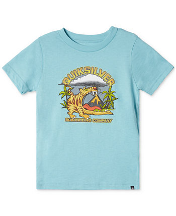 Хлопковая футболка с рисунком Barking Tiger для малышей и маленьких мальчиков Quiksilver