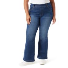 Plus Size Gloria Vanderbilt Shape Effect Pull On Flare Jeans Gloria Vanderbilt