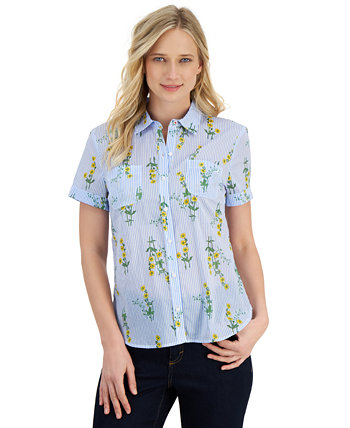 Женская походная рубашка на пуговицах с цветочным принтом Nautica Jeans