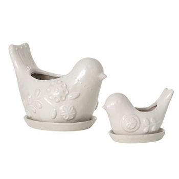 Sullivan's 2-pk. Raised Floral Bird Planter Sullivan's