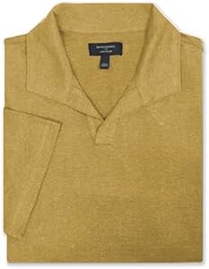 Banana Republic Mens Standard Fit Linen Blend Open Polo Shirt, Banana Republic Factory