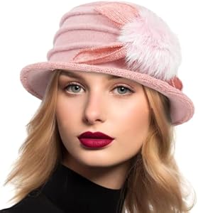 Берет Ruphedy Women Vintage Felt Bucket Hat Ruphedy