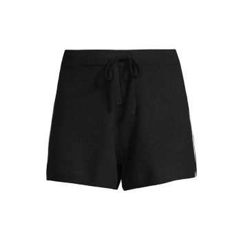 Piped Cashmere Drawstring Shorts Minnie Rose