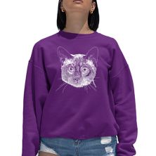 Siamese Cat - Women's Word Art Crewneck Sweatshirt LA Pop Art