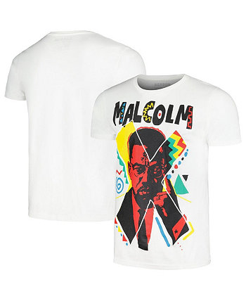Мужская и женская белая футболка Malcolm X 90s Artist Edition Reason