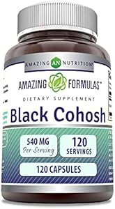 Amazing Formulas Black Cohosh 540 Mg per Serving (Порция) 120 Capsules (Капсулы) Supplement | Non-GMO | Gluten-Free | Made in USA Amazing Nutrition