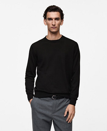 Men's Slim-Fit Merino Wool Knit Sweater Mango