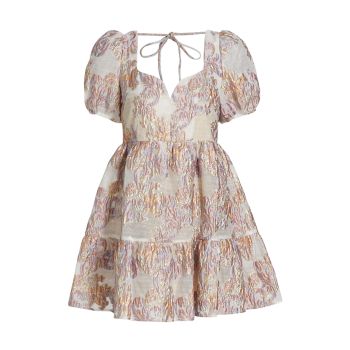 Жаккардовое мини-платье Dolomite с цветочным принтом Elliatt