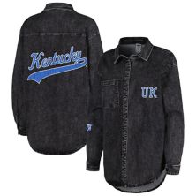 Женская джинсовая куртка большого размера на пуговицах Gameday Couture Charcoal Kentucky Wildcats Multi-Hit Tri-Blend Unbranded