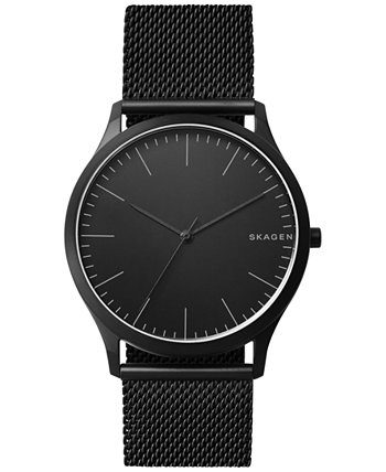 Мужские Jorn Черные часы из нержавеющей стали с браслетом 41мм Skagen