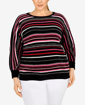 Plus Size Holiday Stripe Sweater Ruby Rd.