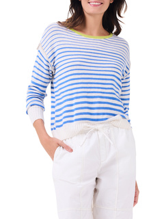 Petite Striped Up Supersoft Sweater NIC+ZOE