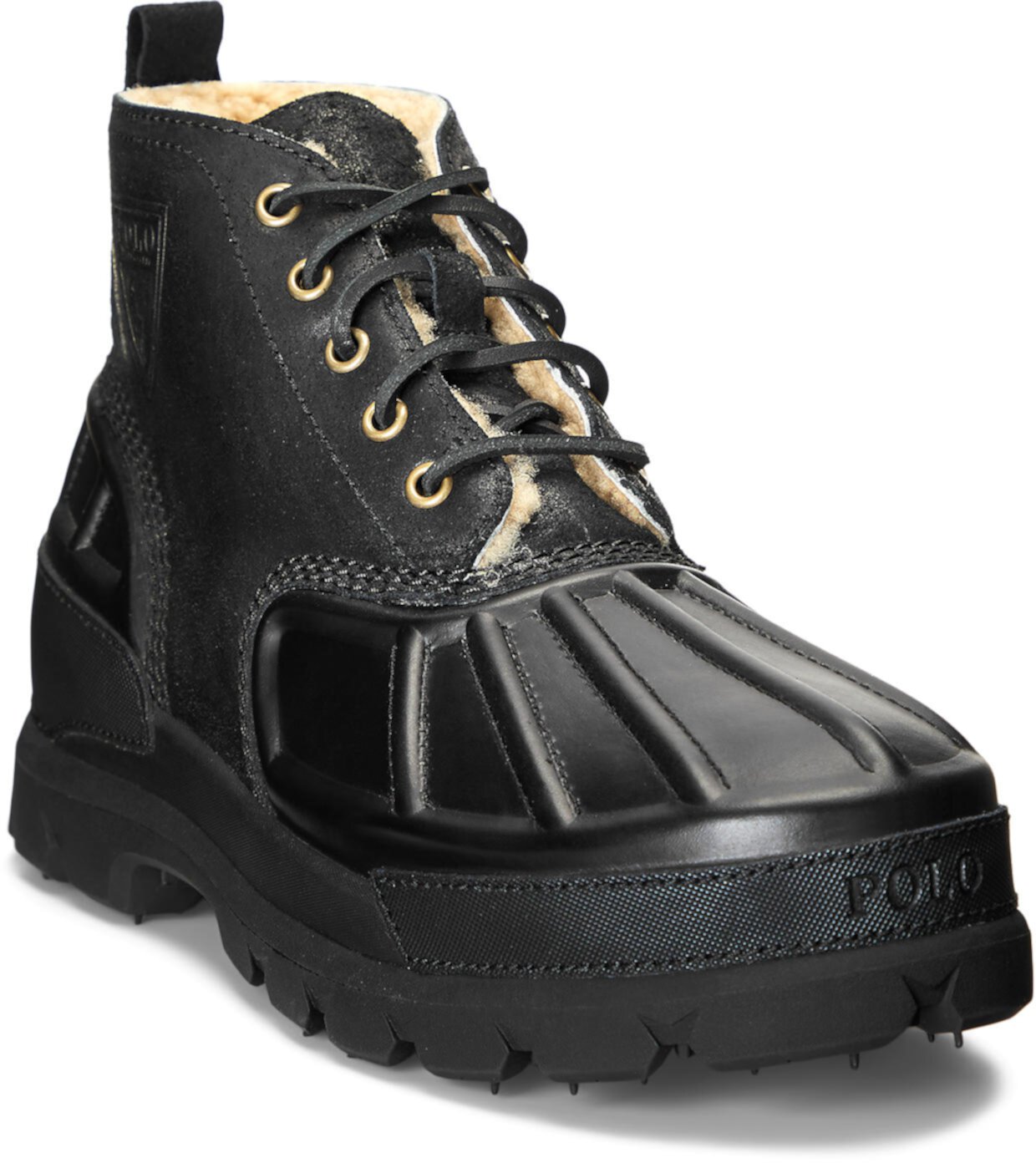 Низкие кожано-замшевые ботинки Oslo Ralph Lauren