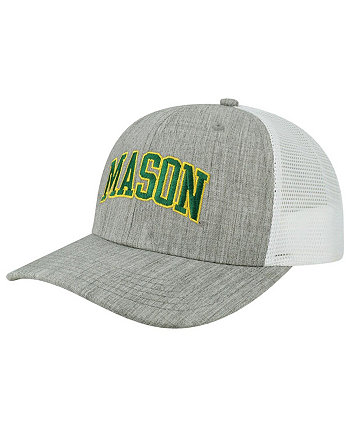 Мужская кепка с капюшоном George Mason Patriots Arch Trucker Snapback, серо-серая, белая Legacy Athletic